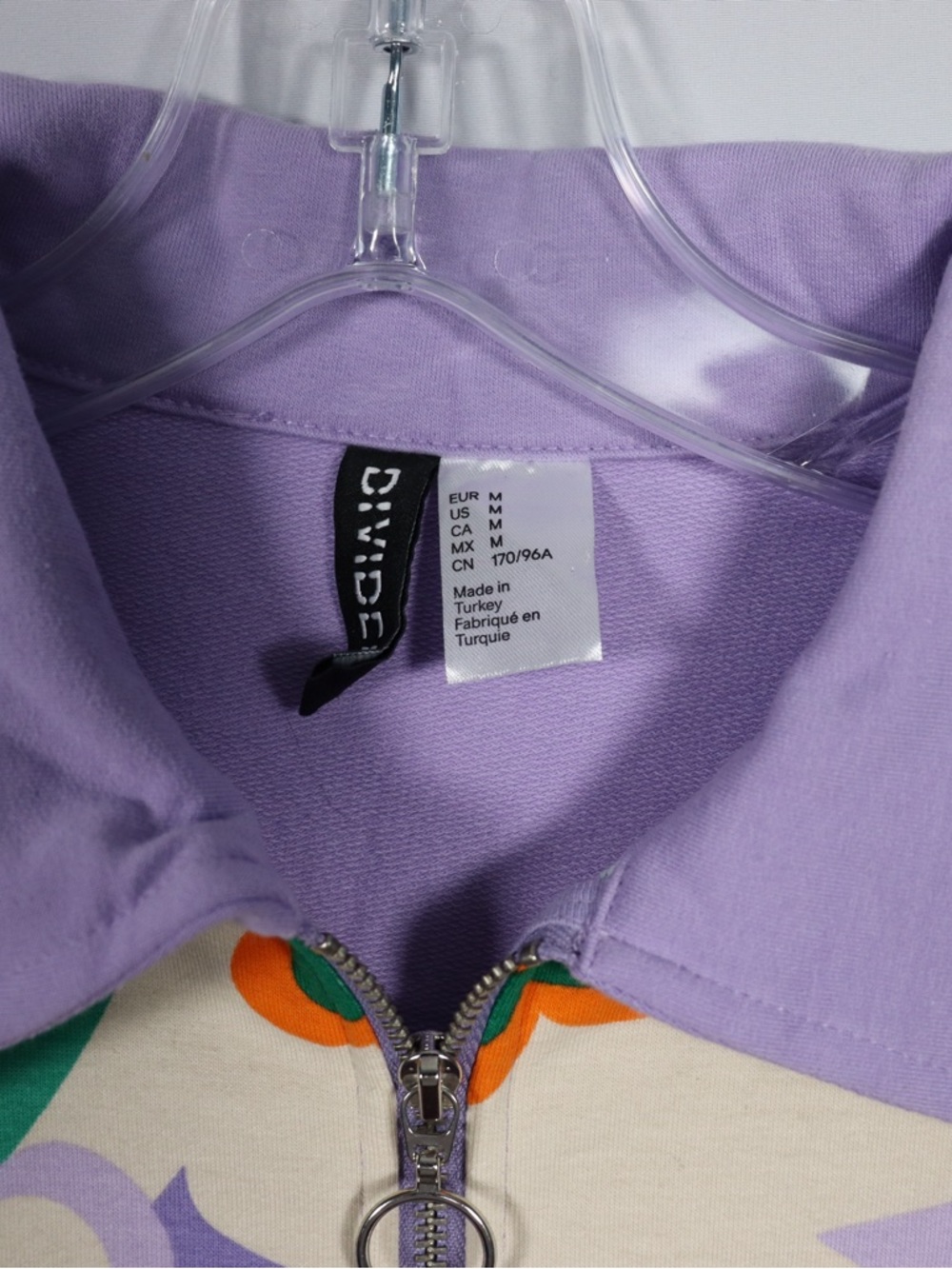 H&M Divided Cropped Zip Jacket Women’s Medium Floral Colorblock Y2K - Picture 5 of 7